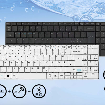 RS-99W Medical Grade Wireless Switch Flat Washable Keyboard with Removable Cover