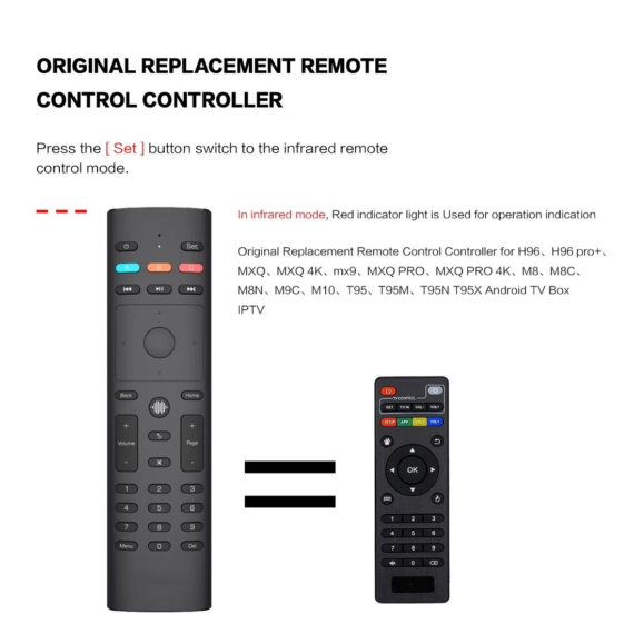2.4GHz Learning Remote Control with Air Mouse, Voice, Gyro and IR
