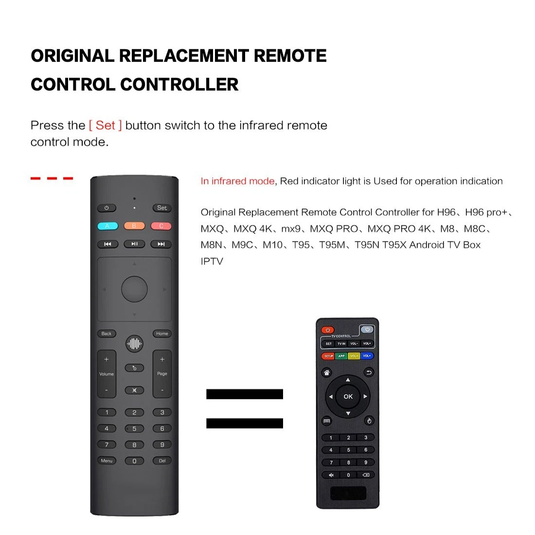 2.4GHz Learning Remote Control with Air Mouse, Voice, Gyro and IR