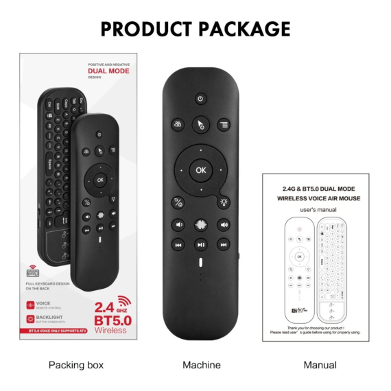 Bluetooth 2.4G Remote Keyboard for TV