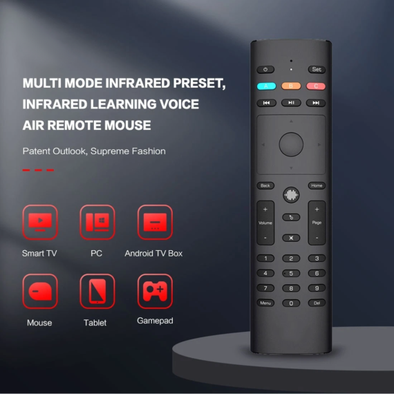 2.4GHz Remote Control with Air Mouse, Voice and IR