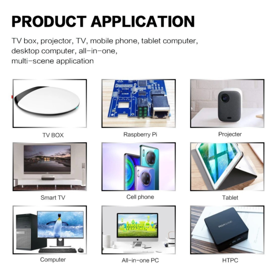 Bluetooth 2.4G Remote Keyboard w/ Air Mouse Touchpad for TV