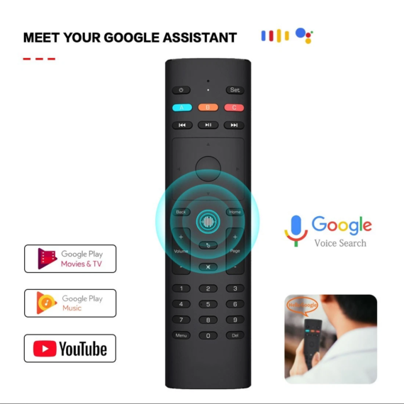 2.4GHz Learning Remote Control with Air Mouse, Voice