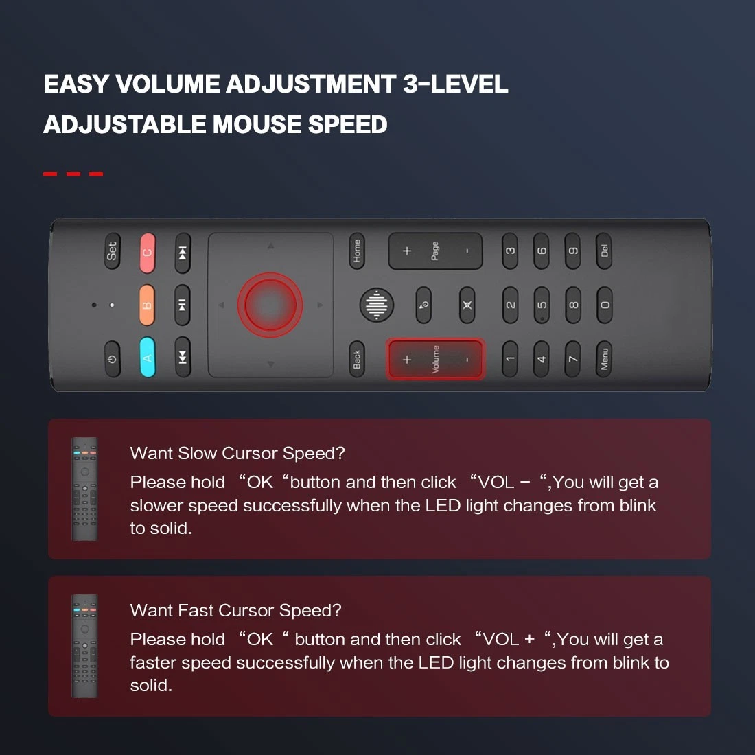 2.4GHz Learning Remote Control with Gyro