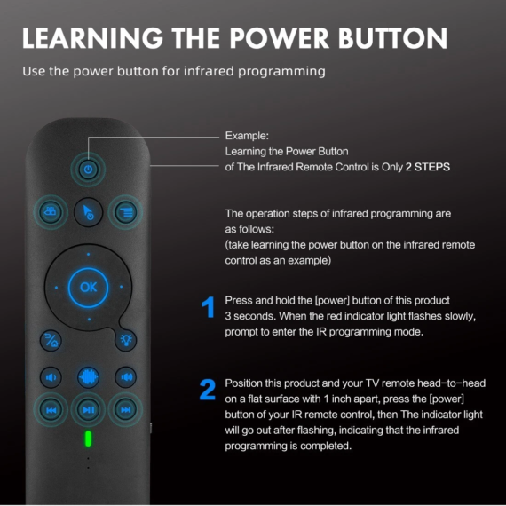 Bluetooth 2.4G Remote Keyboard w/ Air Mouse Touchpad, Voice and backlight